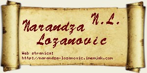 Narandža Lozanović vizit kartica
